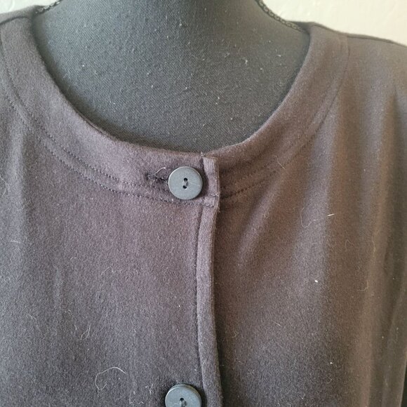 Bechamel Black Oversized Button Down Christmas Cat Cardigan with Bells Size XL - Picture 2 of 15